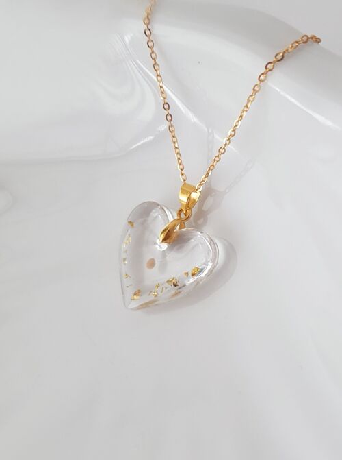 Mustard Seed Heart Shaped Necklace