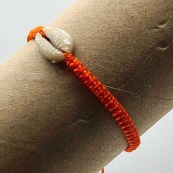 Bracelet de plage Vie Naturals, coquillage, orange 5