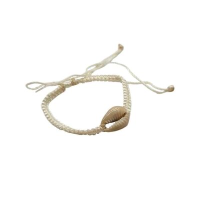 Vie Naturals Strandarmband, Muschel, Weiß