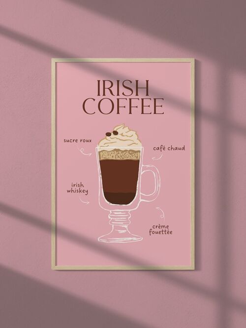 Affiche Cocktail Irish Coffee 2