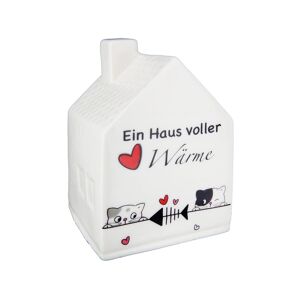 Tirelire maison Cat Love H.14 cm