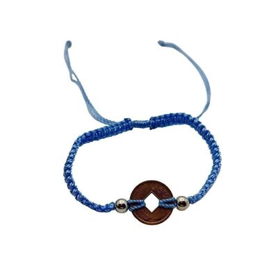 Vie Naturals Beach Bracelet, Symbols, Blue
