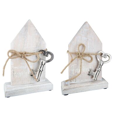 Stand relief house family H.23 cm - 2-way sorted