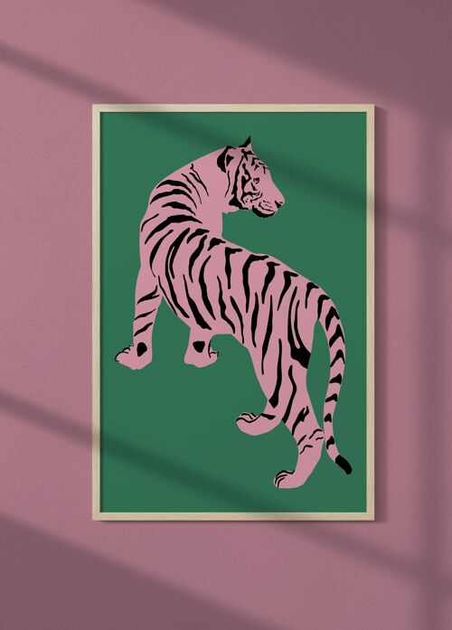 Affiche Le tigre rose