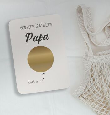 Carte à gratter en kit "Bon pour le meilleur Papa" 2