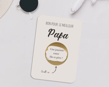 Carte à gratter en kit "Bon pour le meilleur Papa" 3