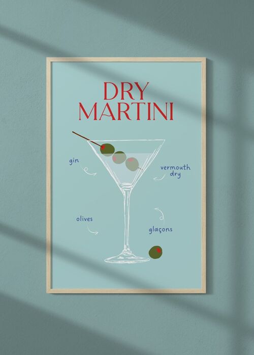 Affiche Cocktail Dry Martini 2