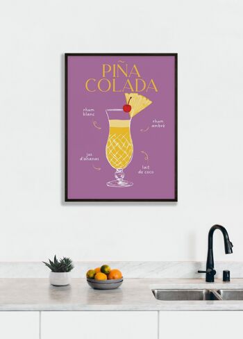 Affiche Cocktail Piña Colada 2 4