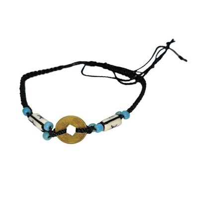 Bracciale Vie Naturals Beach, antico, nero