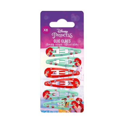 Disney Princess - Clic Clac Hairpins Print x6 2 variantes