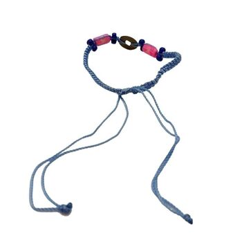 Bracelet de plage Vie Naturals, ancien, bleu 2