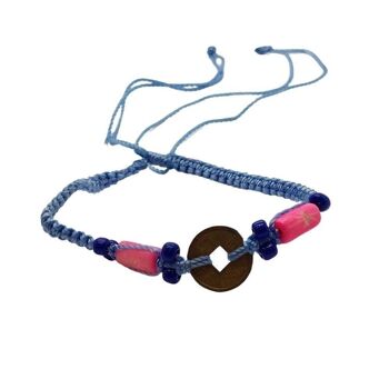 Bracelet de plage Vie Naturals, ancien, bleu 4