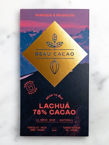 Tablette chocolat noir bio / LACHUÁ78% 1