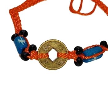 Bracelet de plage Vie Naturals, ancien, orange 1