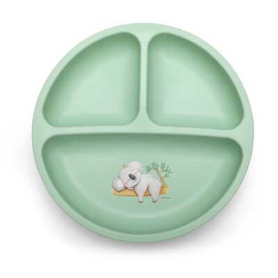 Plato de silicona con compartimento para koala.