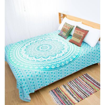 Bed Cover Light Blue Double Bed