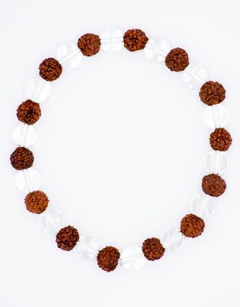 Bracelet Rudraksha et Quartz Cristal 3