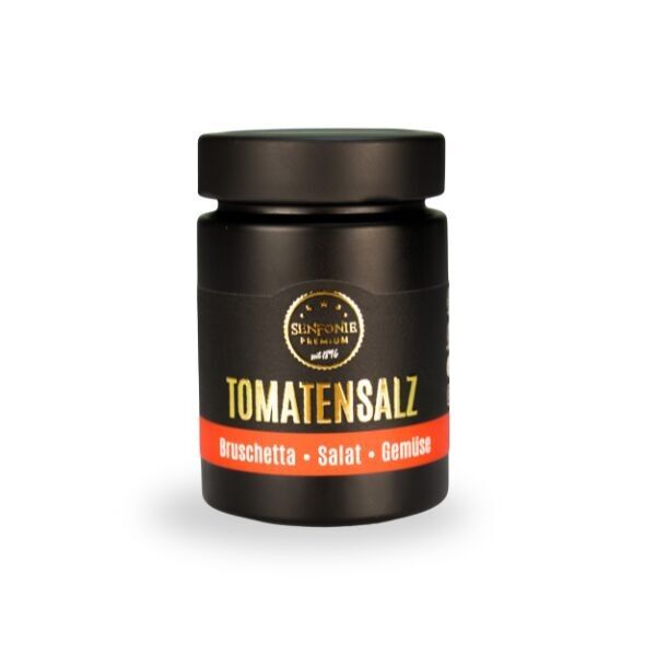Senfonie Premium Tomato Salt – Mediterranean Seasoning Salt with Tomato & Herbs in a Jar (80 g)
