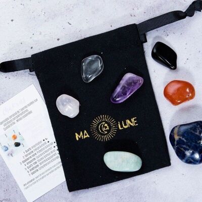 Kit lithothérapie 7 Chakras - 9pcs by MaLune