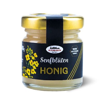 Mustard blossom honey mini glass