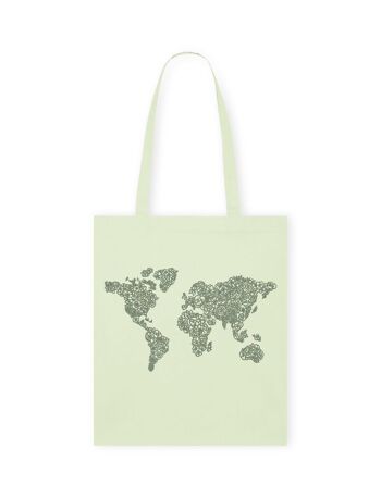 Carte du monde de sac fourre-tout 1