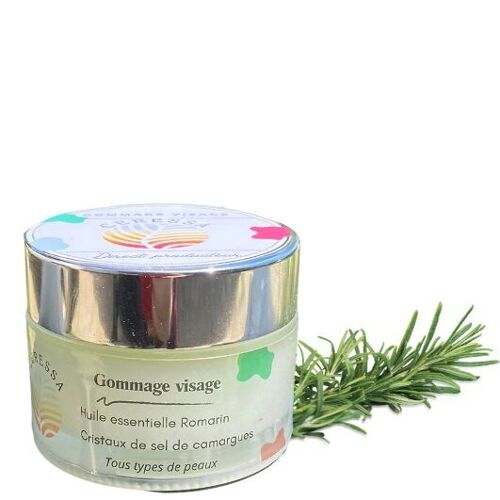 Gommage visage Sel Camargue et romarin