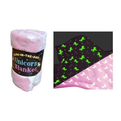 Manta de unicornio que brilla en la oscuridad
