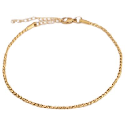 Gold anklet fine chain