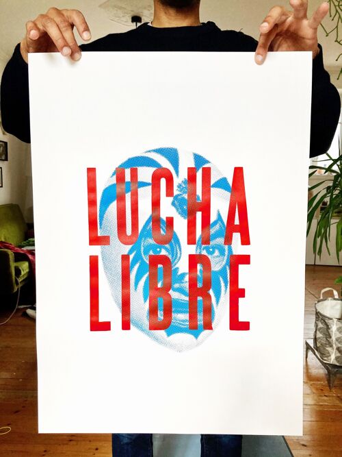 Affiche Sréigraphie Lucha Libre 50 x 70 cm