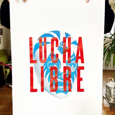 Lucha Libre Screenprint Poster 50 x 70 cm