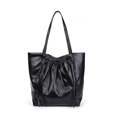 Lucy Glossy Faux Leather Tote Bag