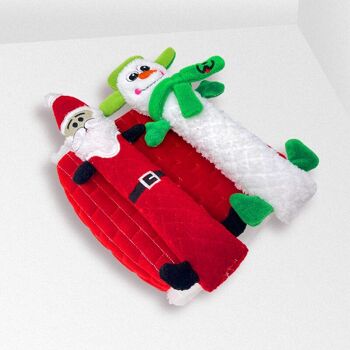 WufWuf Père Noël et bonhomme de neige se cachent dans un jouet interactif cube 6