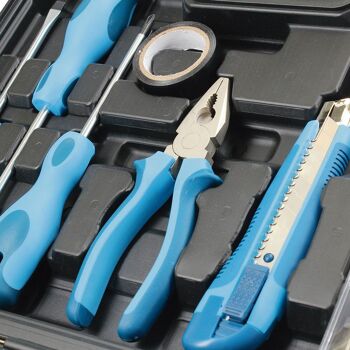 Valise à Outils 124 Pièces pour Bricolage et Travaux de Réparation 6