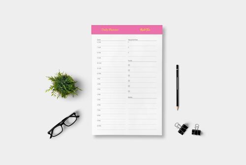 A5 Tear Off Pad-Daily Planner by Yop & Tom
