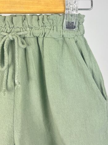 Short en lin et coton mélangé pour fille 3