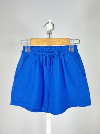 Short en lin et coton mélangé pour fille 7