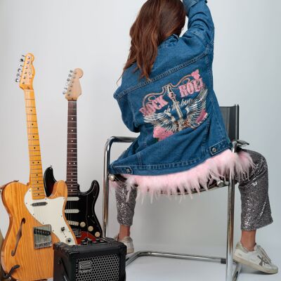 Women's Jacket with Feathers Guitar Festival
