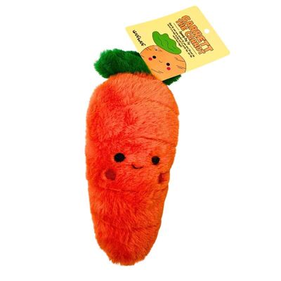 WufWuf Garret la Carota Squeaky Peluche per Cani, Piccolo/Medio