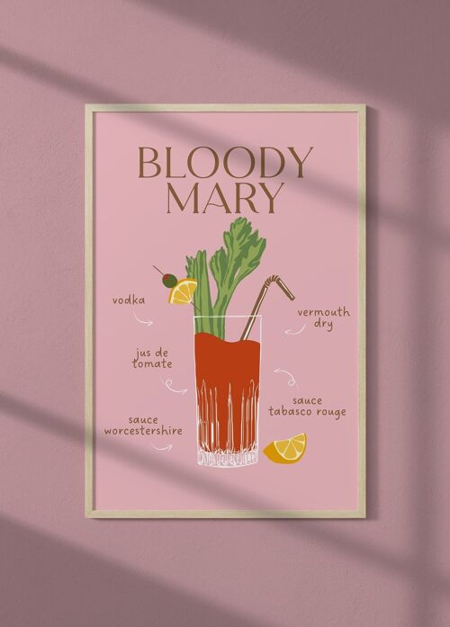 Affiche Cocktail Bloody Mary 2