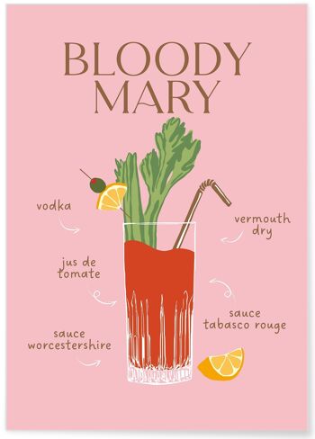 Affiche Cocktail Bloody Mary 2 5