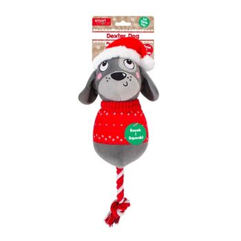 Smart Choice Lot de 2 jouets pour chien Dexter et Felix Fox en peluche couinante de Noël 2