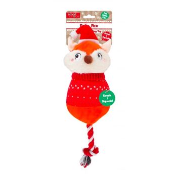 Smart Choice Lot de 2 jouets pour chien Dexter et Felix Fox en peluche couinante de Noël 3