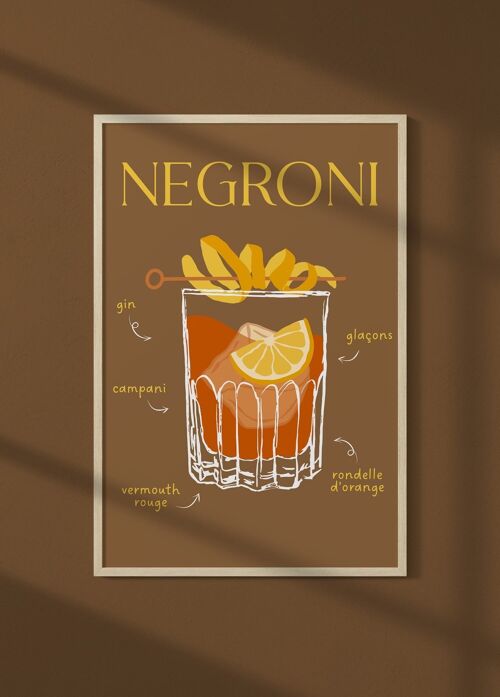 Affiche Cocktail Negroni 2