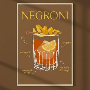 Affiche Cocktail Negroni 2