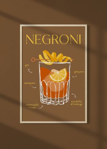 Affiche Cocktail Negroni 2 1