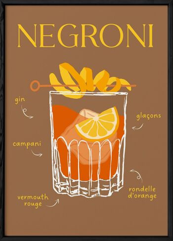 Affiche Cocktail Negroni 2 3