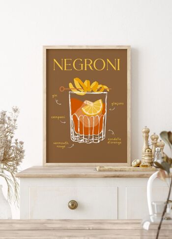 Affiche Cocktail Negroni 2 4