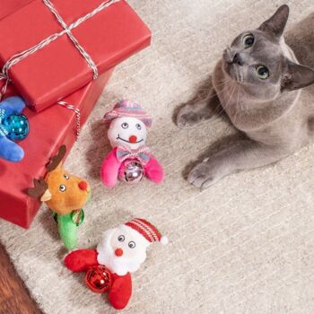 MyMeow & Smart Choice - Ensemble de jouets festifs pour chat avec herbe à chat et clochette, paquet de 4 2