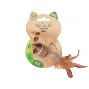 MyMeow & World of Pets - Jouets pour chat en forme de souris de Hesse Silvervine, paquet de 2 1