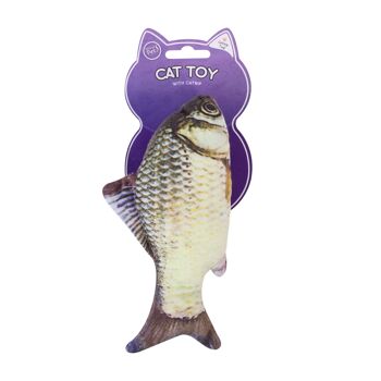 MyMeow & World of Pets Jouet pour chat en forme de poisson à l'herbe à chat Sardine 1